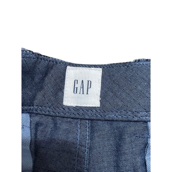 GAP Men's 38 10in Inseam Cotton Flat Front‎ Blue Gingham Shorts Pockets NWT - Picture 3 of 7